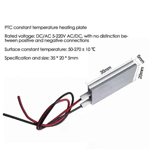 Celsius PTC Värmare Värmeelement 220V/140C/8-15W 220V/140C/8-15W