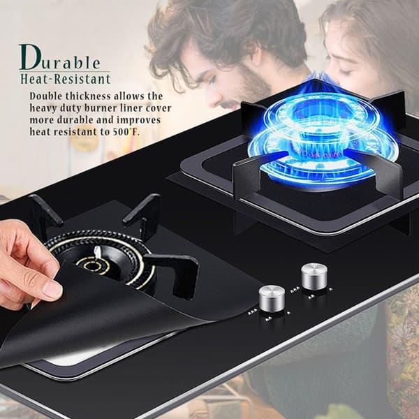 4kpl/ set Kaasuliedensuojat Stovetop Protector SILVER Silver