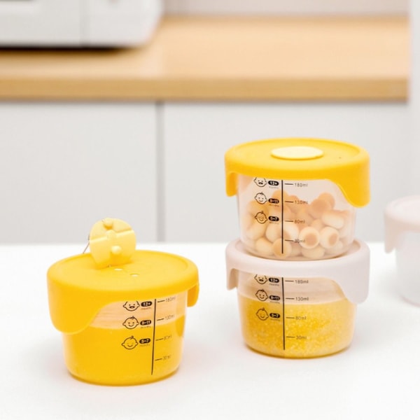 Babymat Oppbevaringsboks Barn Snacks Container GUL Yellow