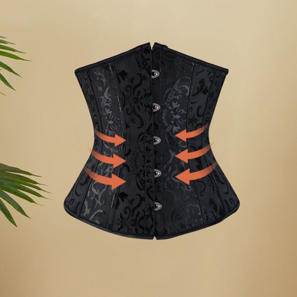 Underbust Corset Corselete Lingeri SORT 3XL black 3XL