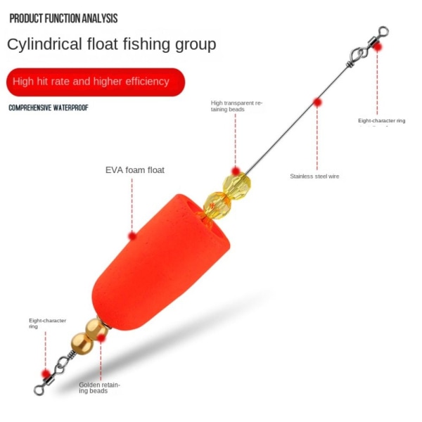 Fiskeflåd Vægtet Popping Floats CYLINDER CYLINDER Cylinder