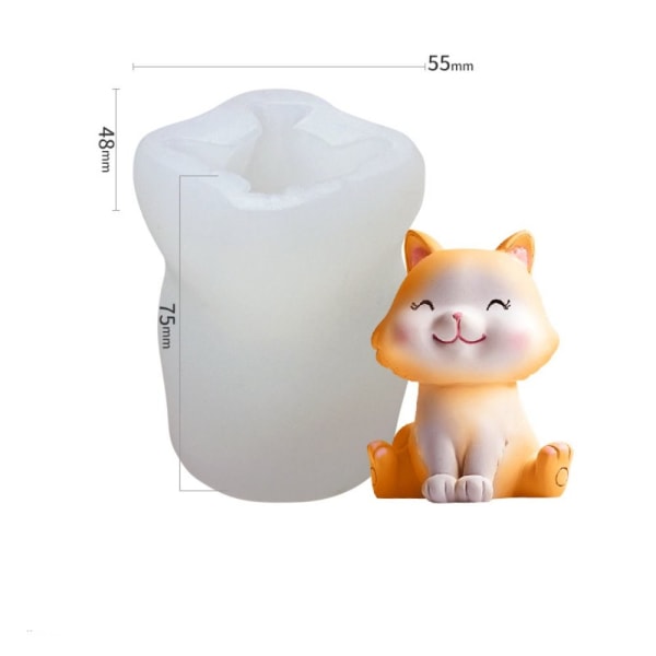 3D Cat Candle Form 3D Art Wax Form 6 6 6