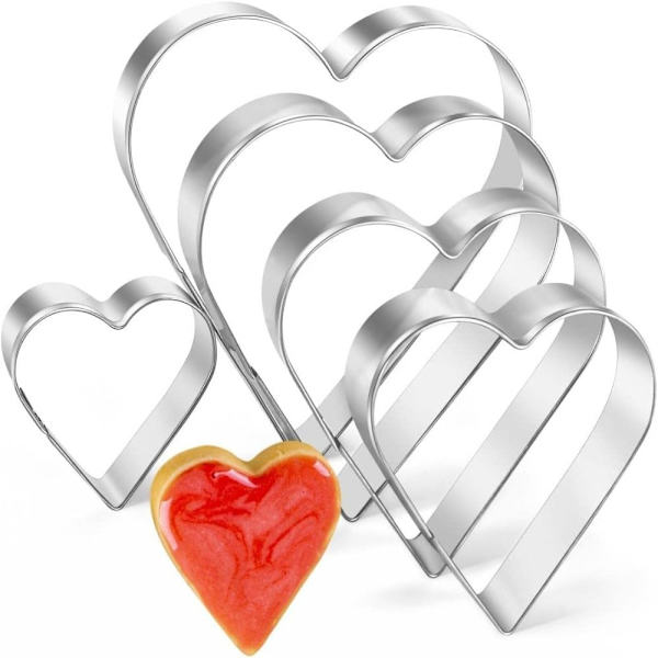 10 kpl ruostumattomasta mold keksimuotti Stainless Steel Love Cookie 5 pcs