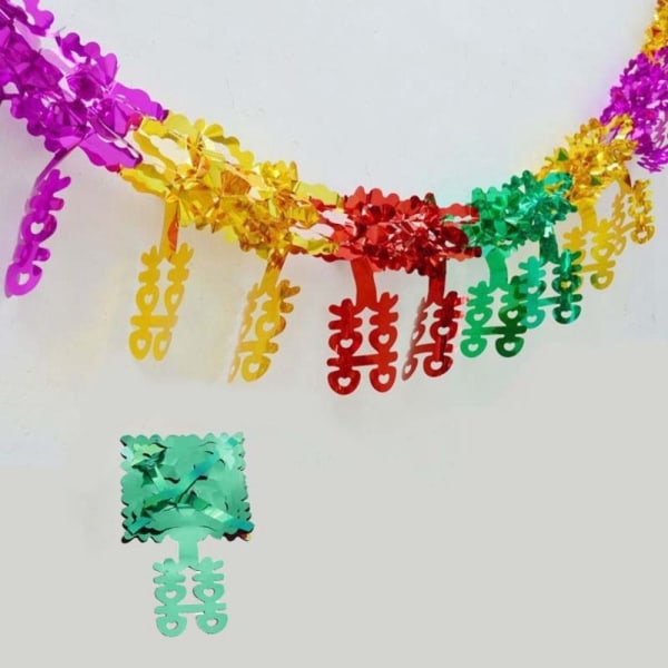 2/4/8 st metallfolie girland takkrans G-2.2M 4ST G-2.2M G-2.2m 4Pcs