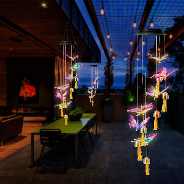LED Wind Chime Solar Light 2 2 2