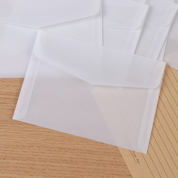 10 stk semi-transparente konvolutter Vinduskonvolutter 22X15,5CM 22x15.5cm