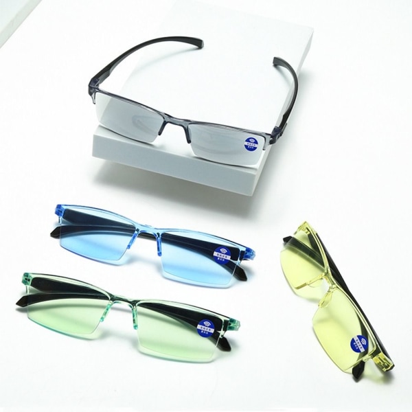 Anti-Blue Light Läsglasögon Automatisk Zoom Glasögon GRÅ Grey