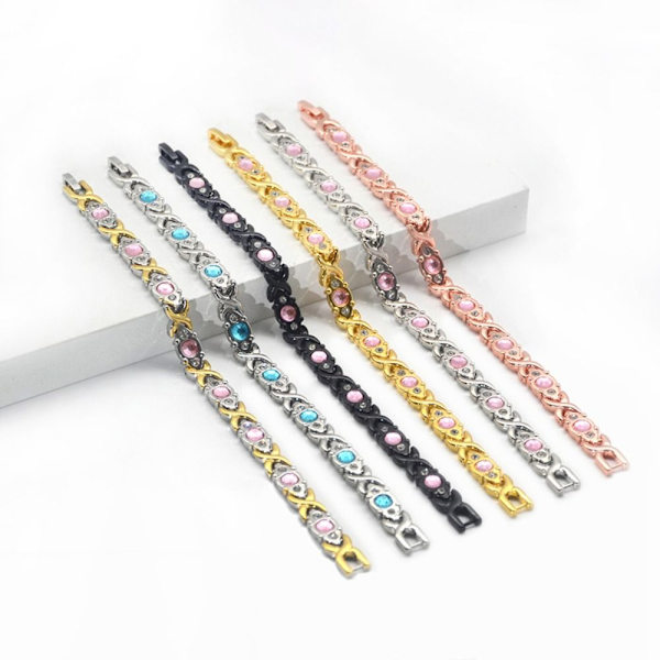 Magneettiset rannerenkaat Menopause Reliving Rannekoru HOPEAA JA KULLAA Silver and Gold