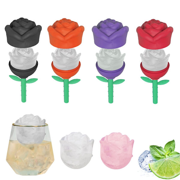 Rose Ice Ball Maker Ice Cube Form FORM black