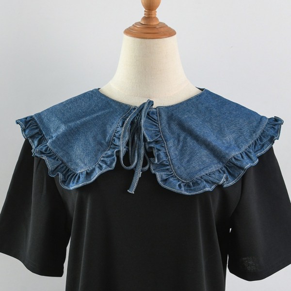 Skjorte Fake Collar Layer False Collar Denim Fake Shoulder As Show