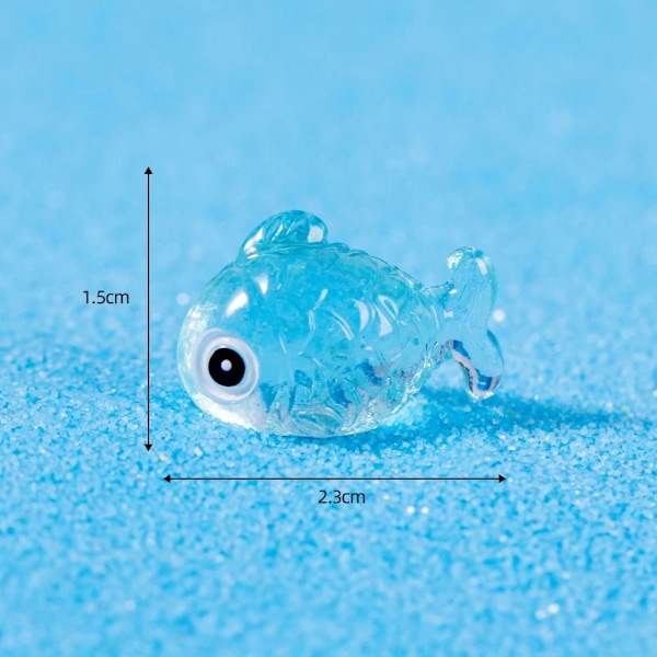 Fiskeminiatyrer Glødende figurer RØD Red