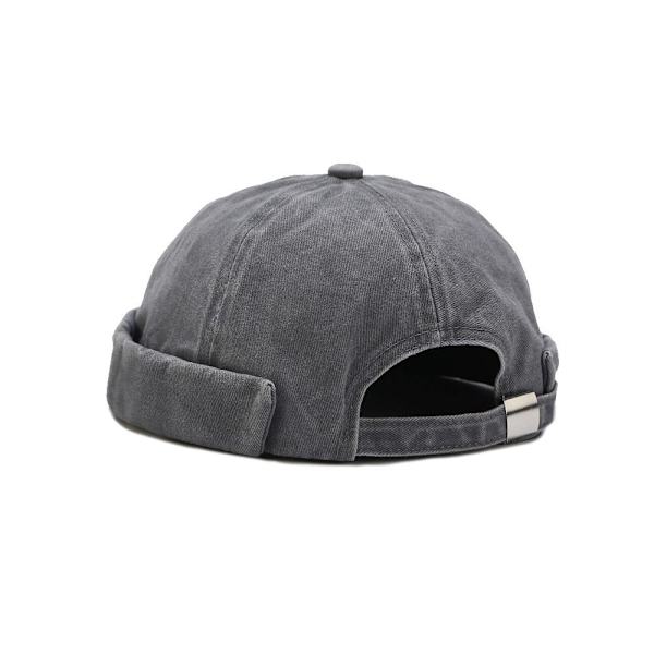Brimless Docker Mössa Skullcap Hattar GRÅ grey
