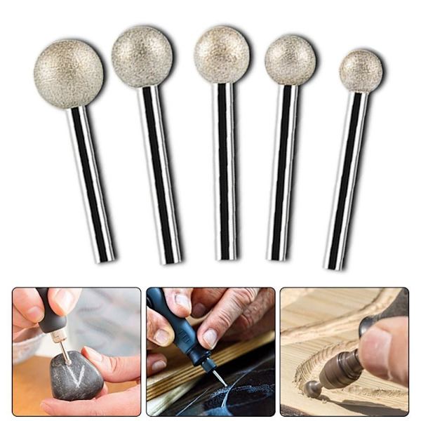 20 stk diamantslibehoved diamantbits 6MM 6mm