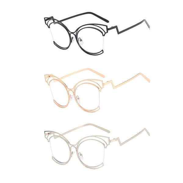 Blue Light Blocking Glasses Clear Lens Briller GULD Gold