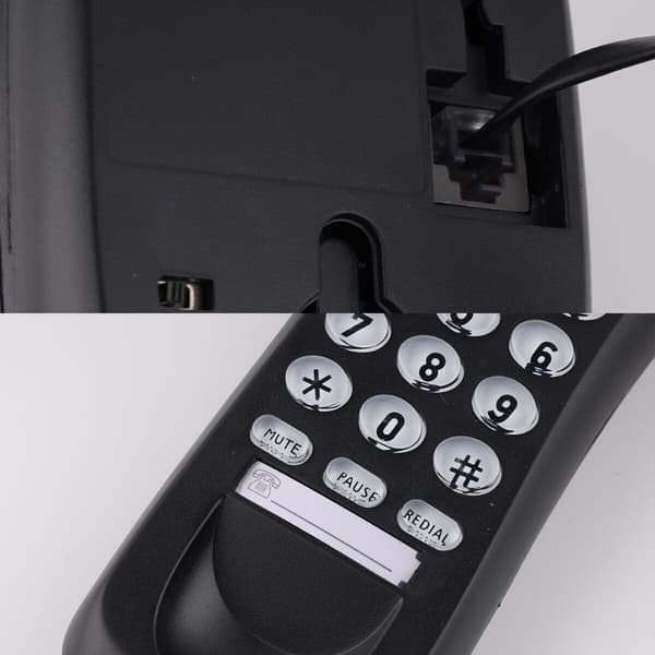 Kabelført telefon Telefon med ledning SORT Black