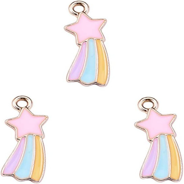 100 STK charms Rainbow Charms Star Charms