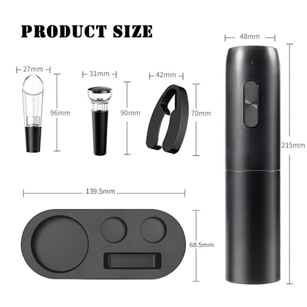 Elektrisk vinöppnare Automatisk korkskruv RECHARGEABLE PRO Rechargeable Pro