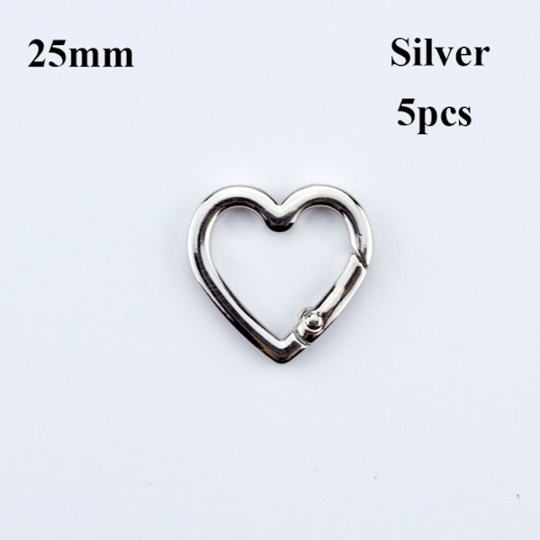 5st Fjäderring Spännen Karbinhake Handväskor SILVER 25MM Silver 25mm