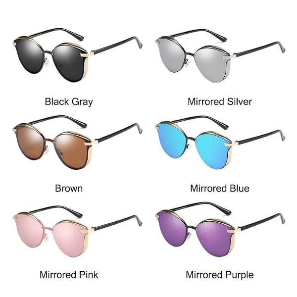 Overdimensjonerte solbriller Cateye solbriller SPEIL ROSA SPEIL Mirrored Pink