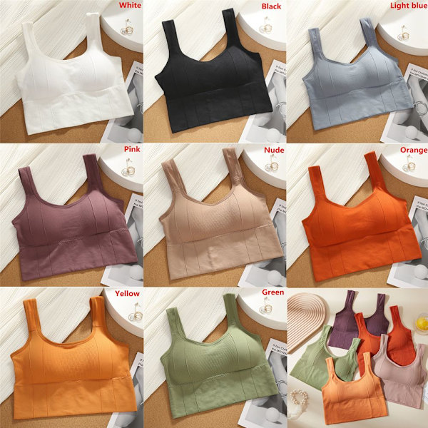 Sport BH Väst Underkläder Yoga BH Andas orange