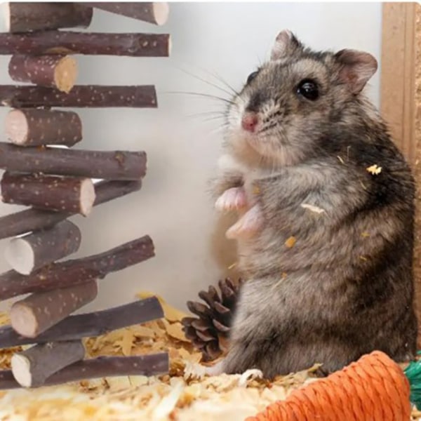 Hamster Tyggelegetøj Sæt Naturligt Træ Rattan Ball Tilbehør 7 STK 7pcs