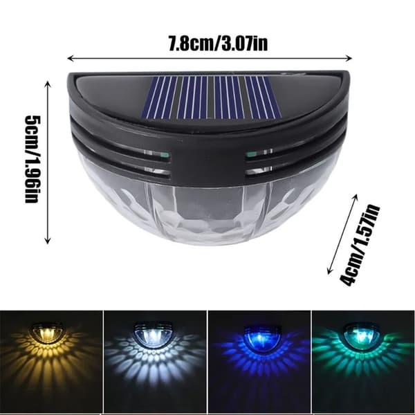 2 STK LED Solar Light Utvendig Vegglampe HVIT HVIT LYS White White light-White light