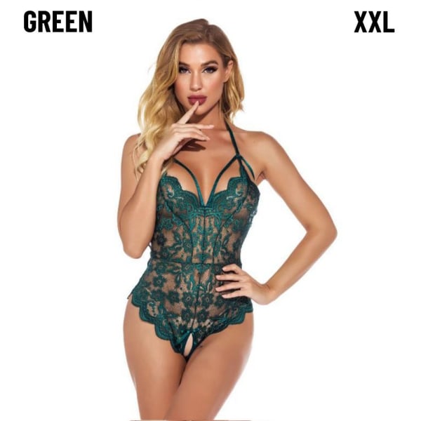 Lace Bodys Lingeri Nattøj-Undertøj GRØN XXL green XXL