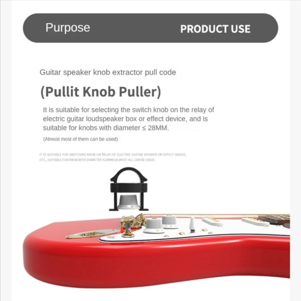 Guitar Knob Puller Tool Pullit Knob Puller RED Red
