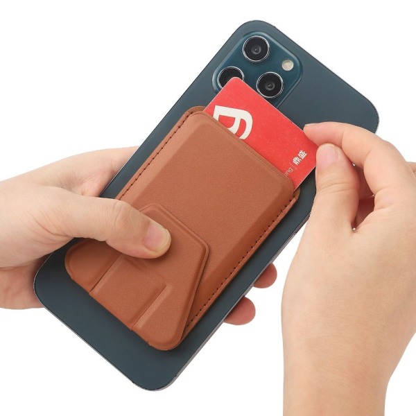 Mag Säker plånbok med ställ Telefonkortshållare BRUN STICKY STICKY brown Sticky-Sticky