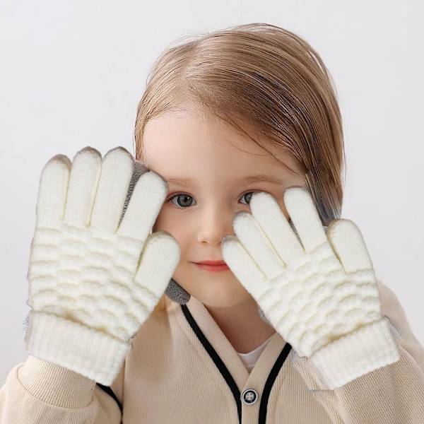 Höst Vinterhandskar Barn Baby Handskar VIT White