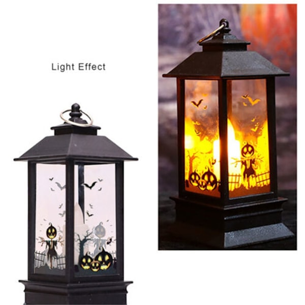 Halloween Portable Lantern Pumpkin Castle Lantern Lamp