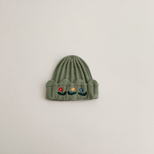 Baby Embroidery Caps Solid Beanies PINK Pink
