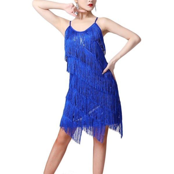 Latin Dance Dress Dancing Skirt ROYAL BLUE Royal blue