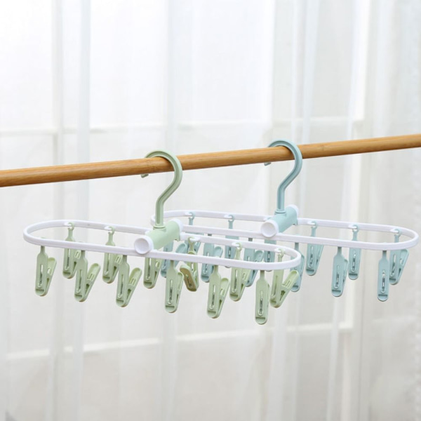 Fällbar hängare Underkläder Strumpor Clip BLÅ blue