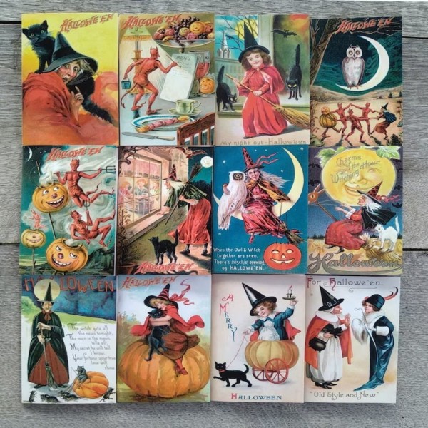 Halloween Vykort Vintage pumpa skriftkort Pumpa