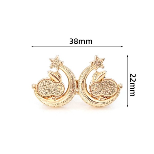 2kpl housujen vyötärön kiristysnapin tapit GOLD Rabbit Rabbit gold Rabbit-Rabbit