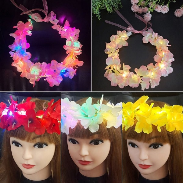 Glödande LED-krans Halloween Crown Flower 1 1 1