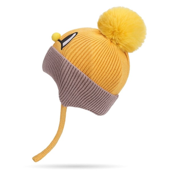 Stickad Baby Cap GUL yellow