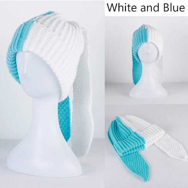 Strikket ulllue Warm Tide Lue HVIT OG BLÅ HVIT OG BLÅ White and Blue