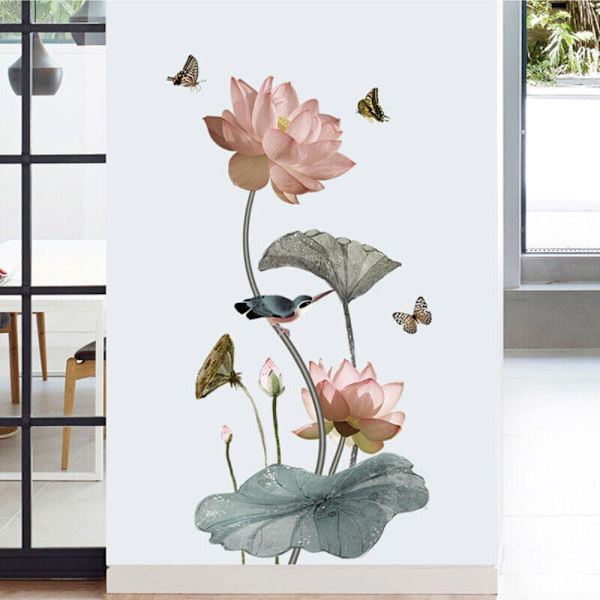 Itseliimautuva Lotus Flower -seinätarra