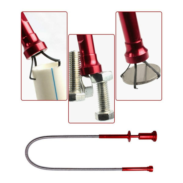Joustava noutotyökalu Long Spring Picker PUNAINEN Red