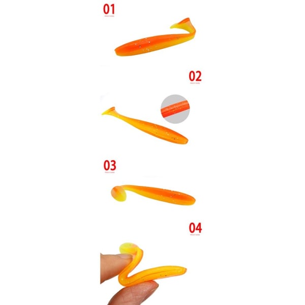 50 STK Fiskeorm lokkemad blød plastik 6CM1 1 6cm1