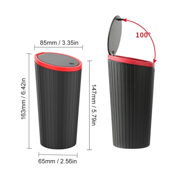 Bil søppelbøtte koppholder søppelbøtte RØD Red