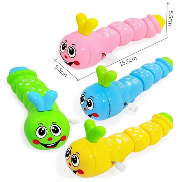 2 Stk Clockwork Legetøj Gynge Caterpillar Wind Up Toy random 2pcs