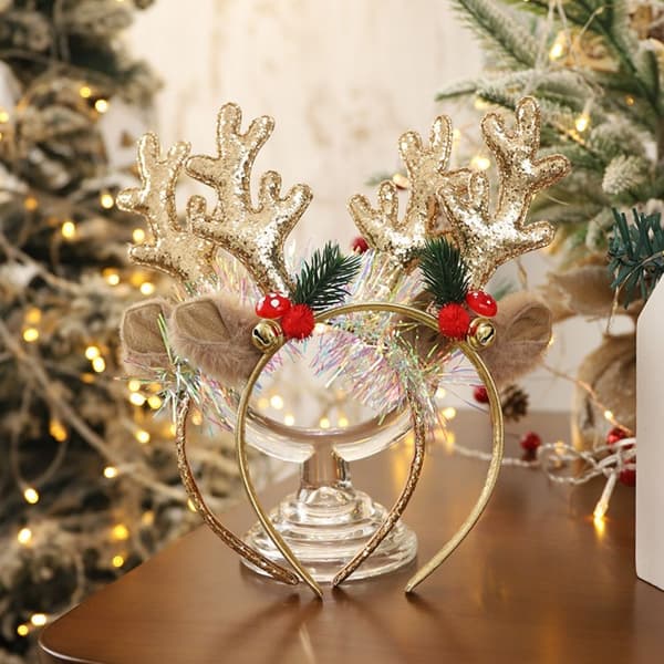 2 stk Julepannebånd Xmas Hodeplagg GULL TYPE A TYPE A Gold Type A-Type A