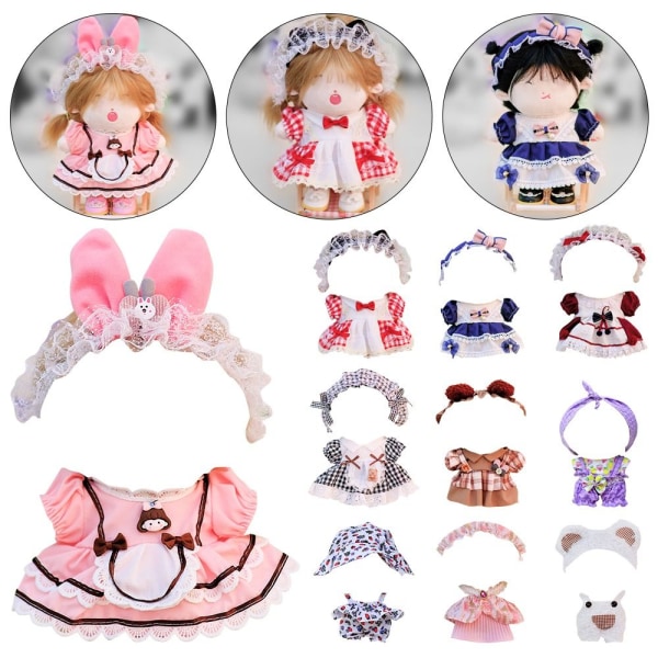 Dockkläder Lolita Klänning Set TYP C TYPE C Type C