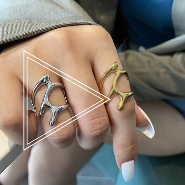 5stk Justerbare Ringe Hule Grene GULD gold