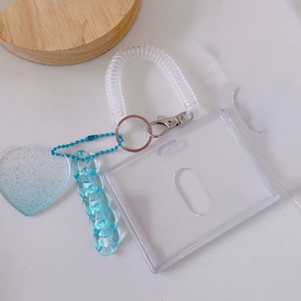2st Transparent korthållare ID-brickahållare 2PCS2 2 2pcs2