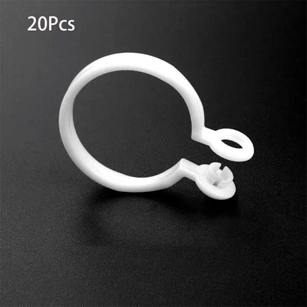 20 kpl Suihkuverhokoukut Verhorenkaat Suihkuverhorenkaat White 20 Pcs-20 Pcs
