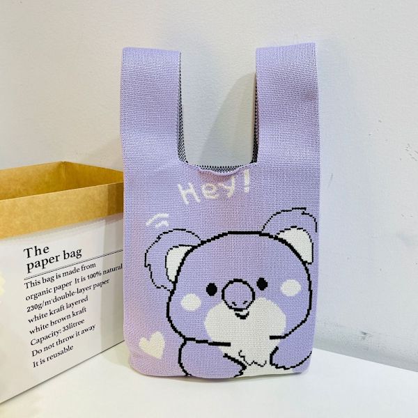 Knit Handbag Knot Wrist Bag 4 4 4